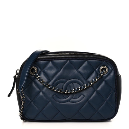 Chanel Calfskin Quilted Small Ballerine Camera Case Dark Blue 1 of 8
