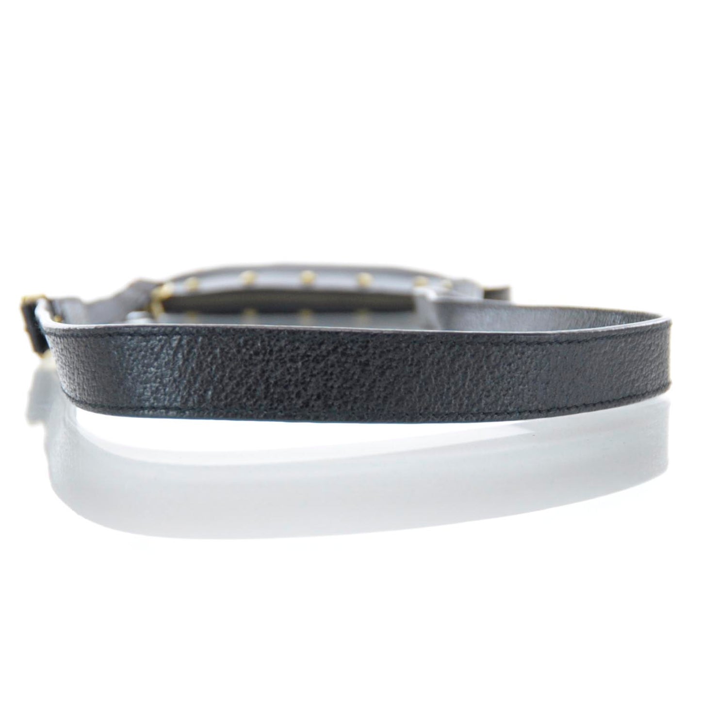 Monogram Horsebit Nail Messenger Black