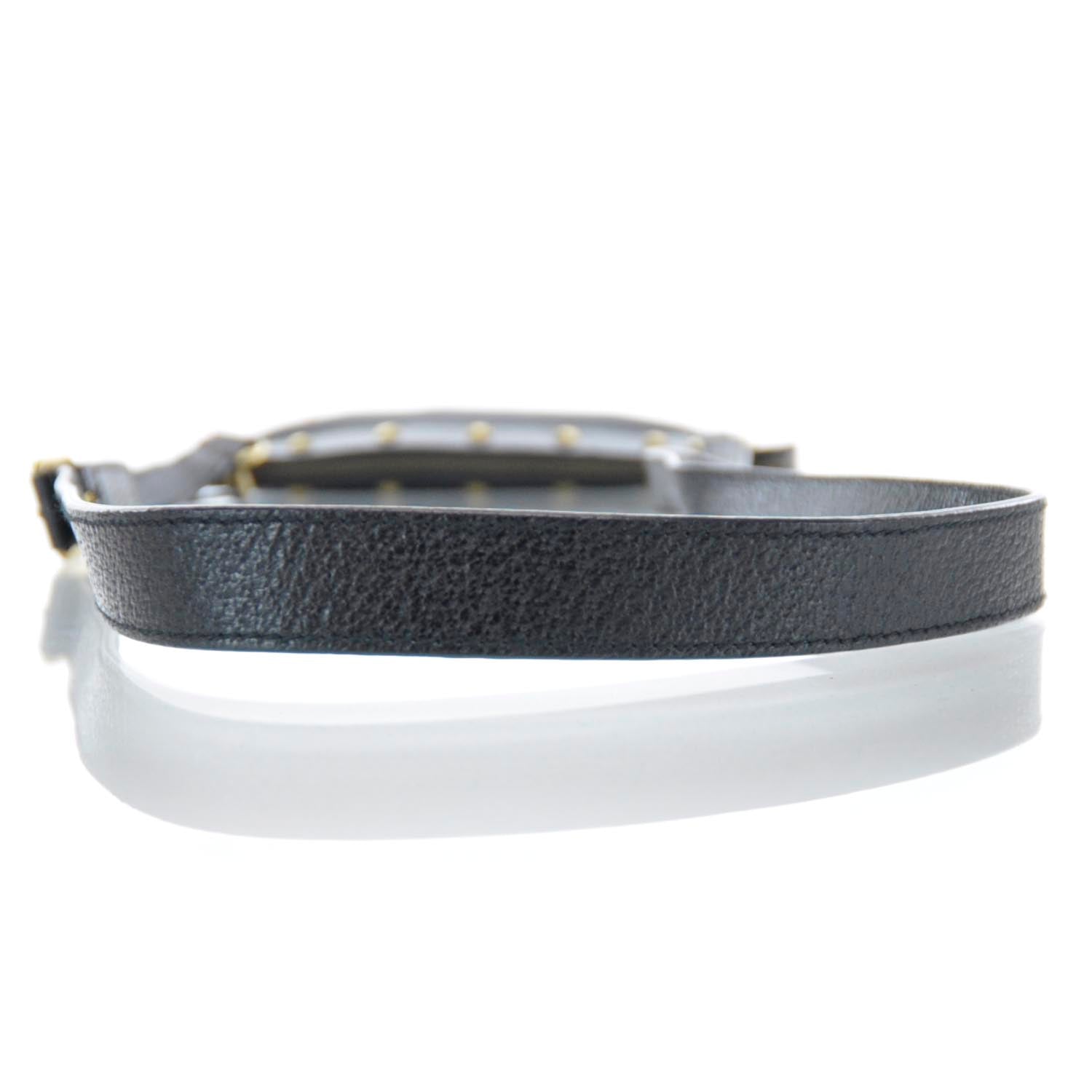 Gucci Monogram Horsebit Nail Messenger Black 4 of 10