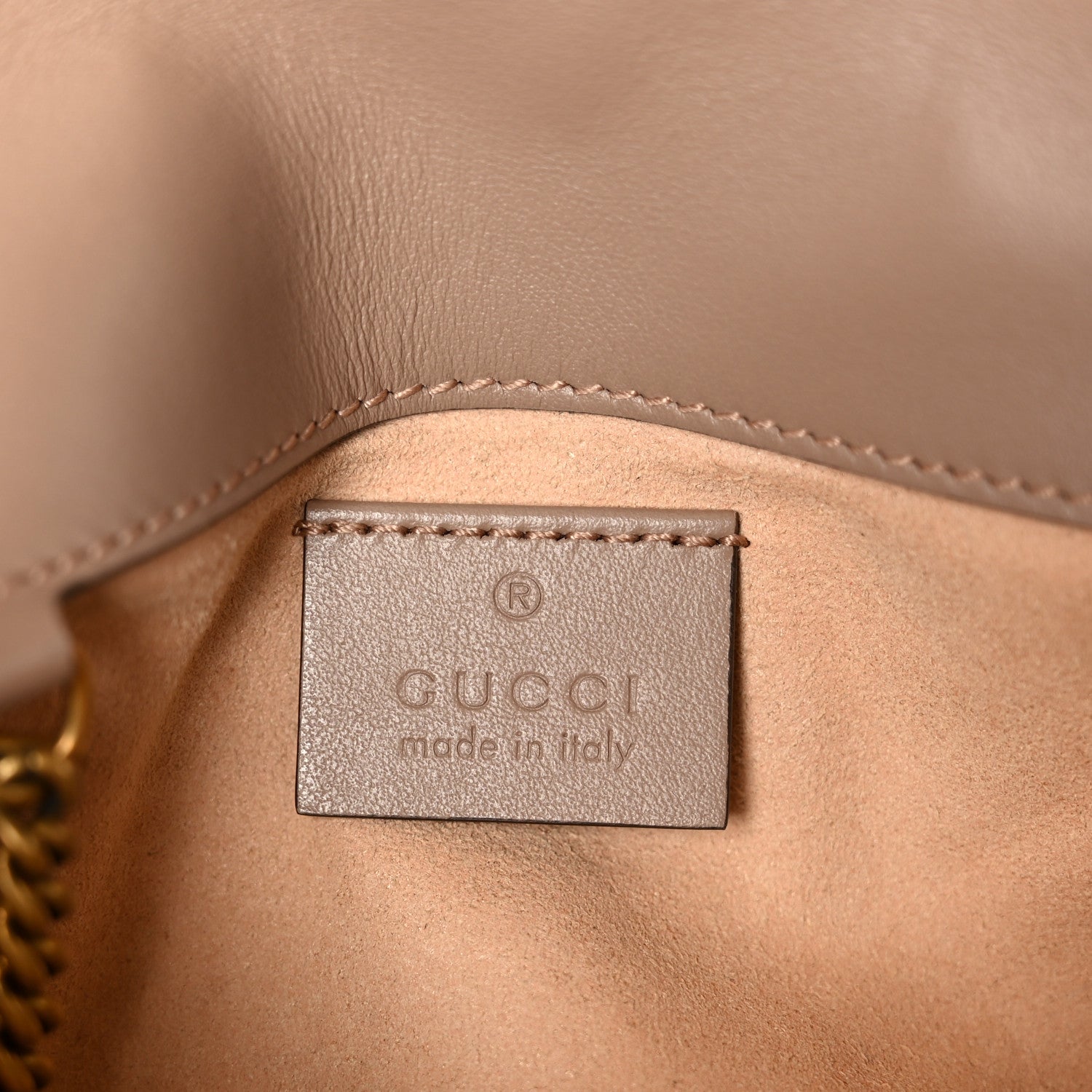 Gucci Calfskin Matelasse Super Mini GG Marmont Shoulder Bag