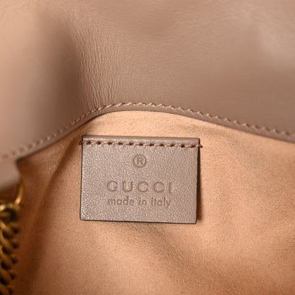 Gucci Calfskin Matelasse Super Mini GG Marmont Shoulder Bag Porcelain Rose 6 of 11