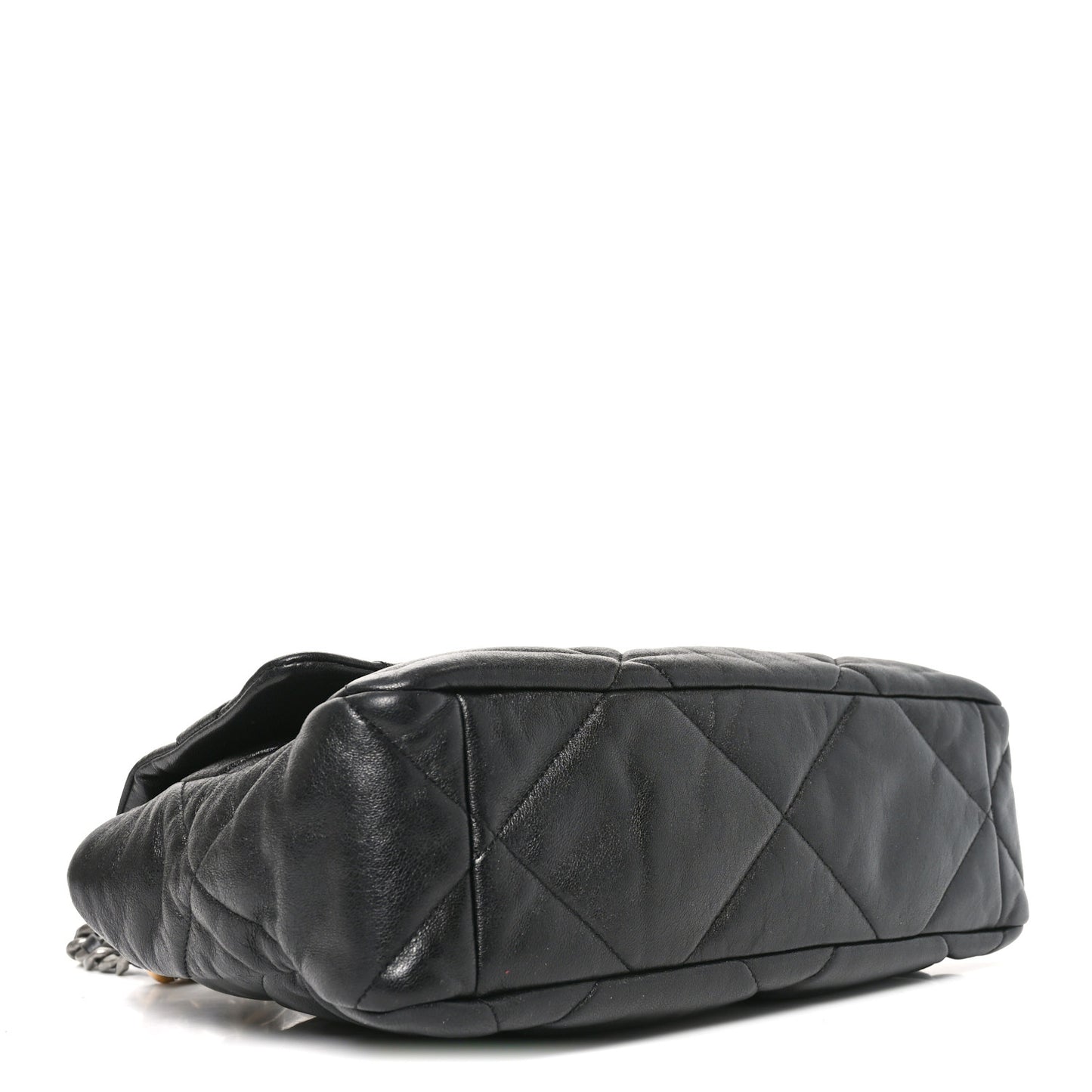 Goatskin Quilted Large Chanel 19 Flap Black