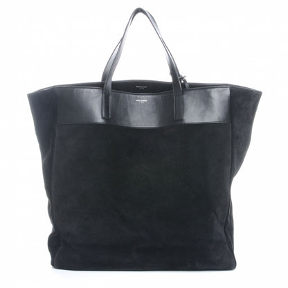 Saint Laurent Suede Leather Reversible Shopper Tote Black 1 of 7
