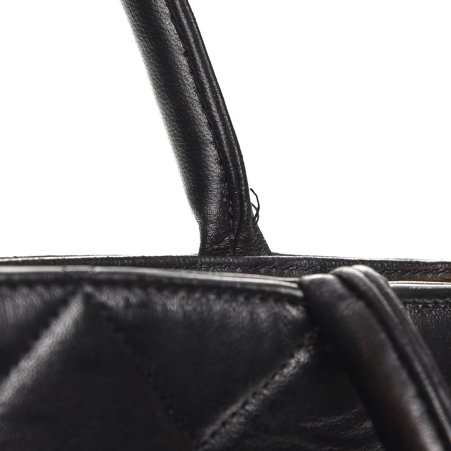Lambskin Quilted Medallion Tote Black