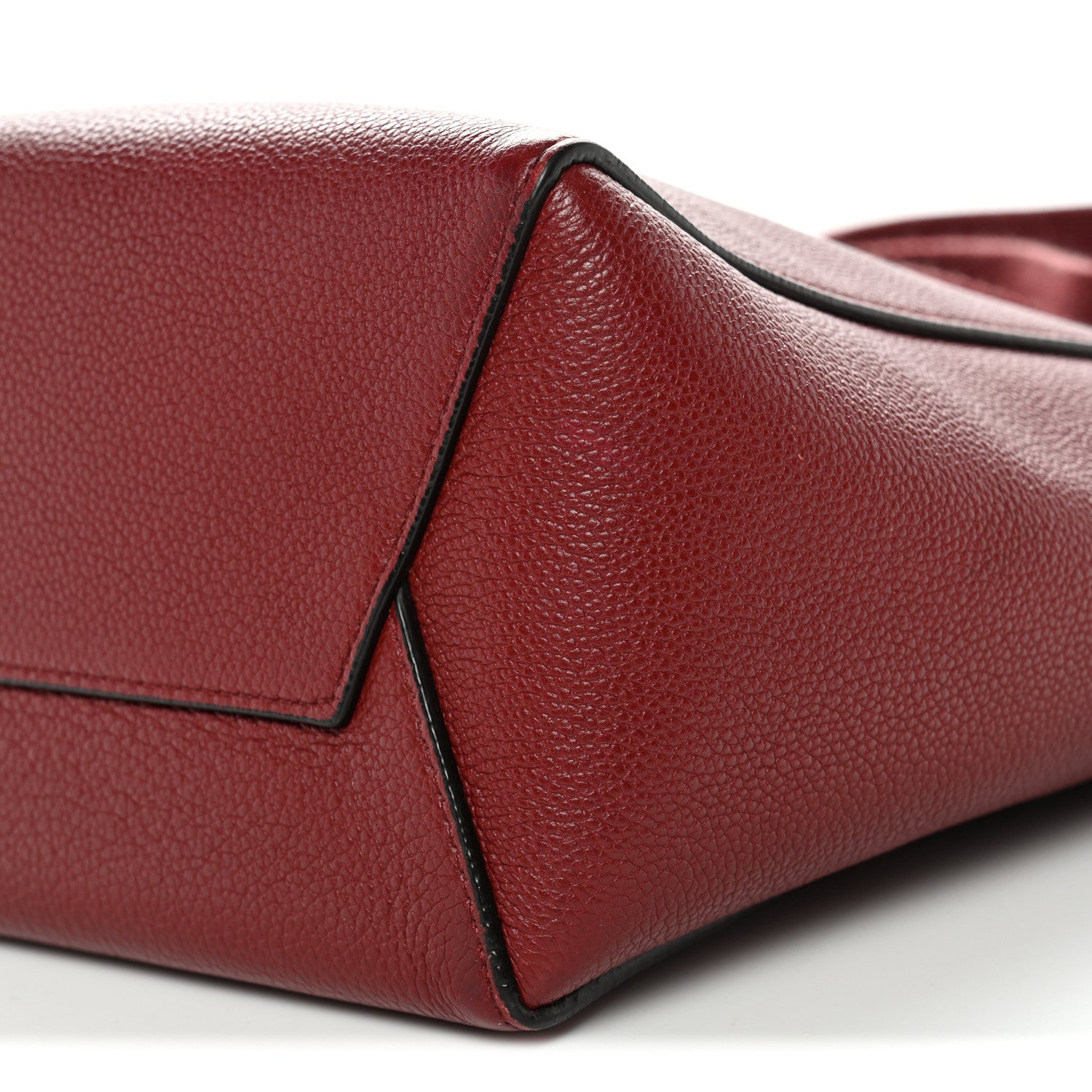 Celine Soft Grained Calfskin Small Sangle Bucket Bag Burgundy 9 of 12