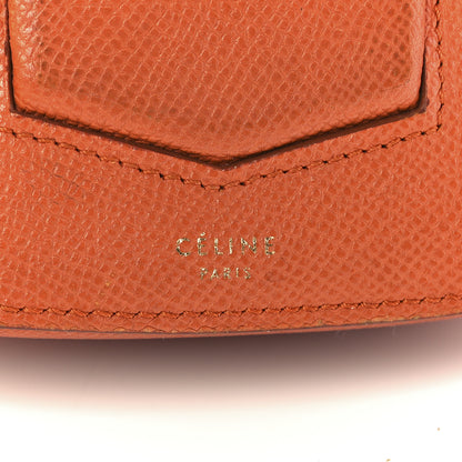 Celine Grained Calfskin Small Trotteur Carnelian 7 of 13