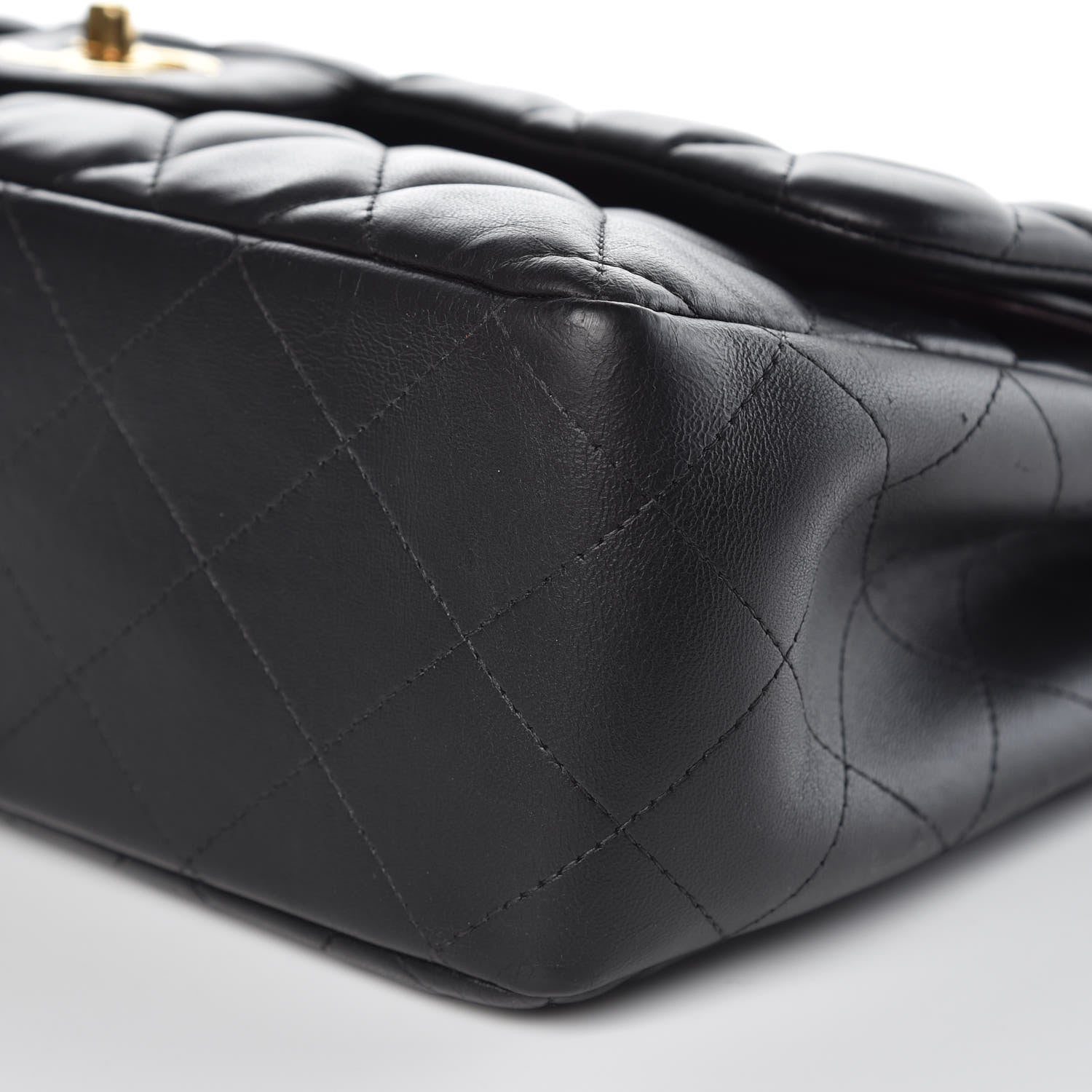 Chanel Lambskin Quilted Jumbo Double Flap Black 6 of 12