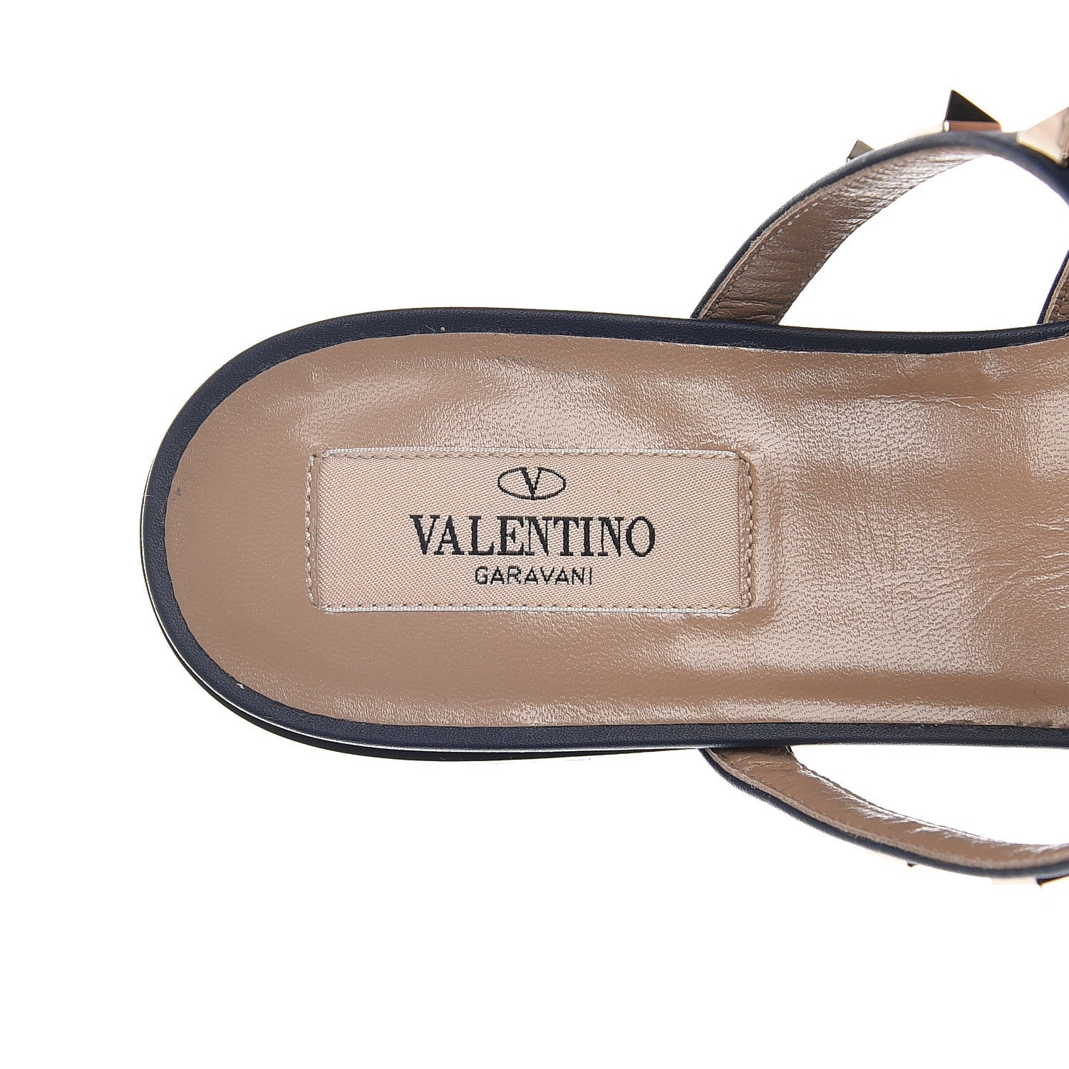 Valentino Garavani Pebbled Calfskin Rockstud Flat Cage Mules 38 Pure Blue 6 of 8