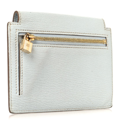 Hermes Chevre Mysore Kelly Pocket Compact Wallet Bleu Brume 3 of 8