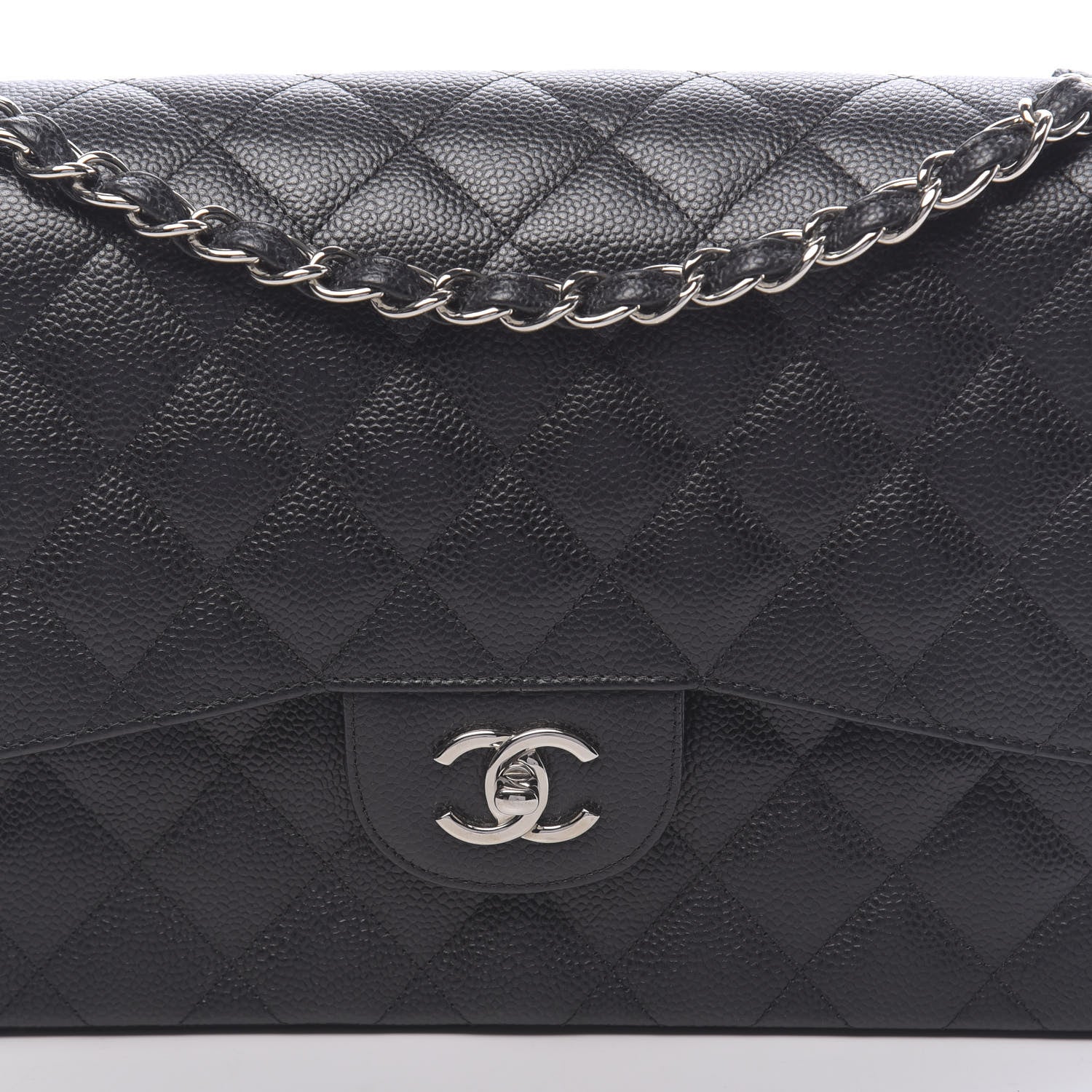 Chanel Caviar Quilted Jumbo Double Flap Black 10 of 11