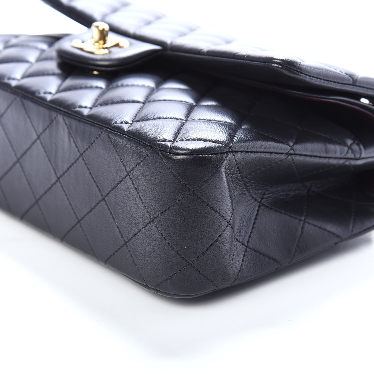 Chanel Lambskin Quilted Medium Double Flap Black 11 of 13