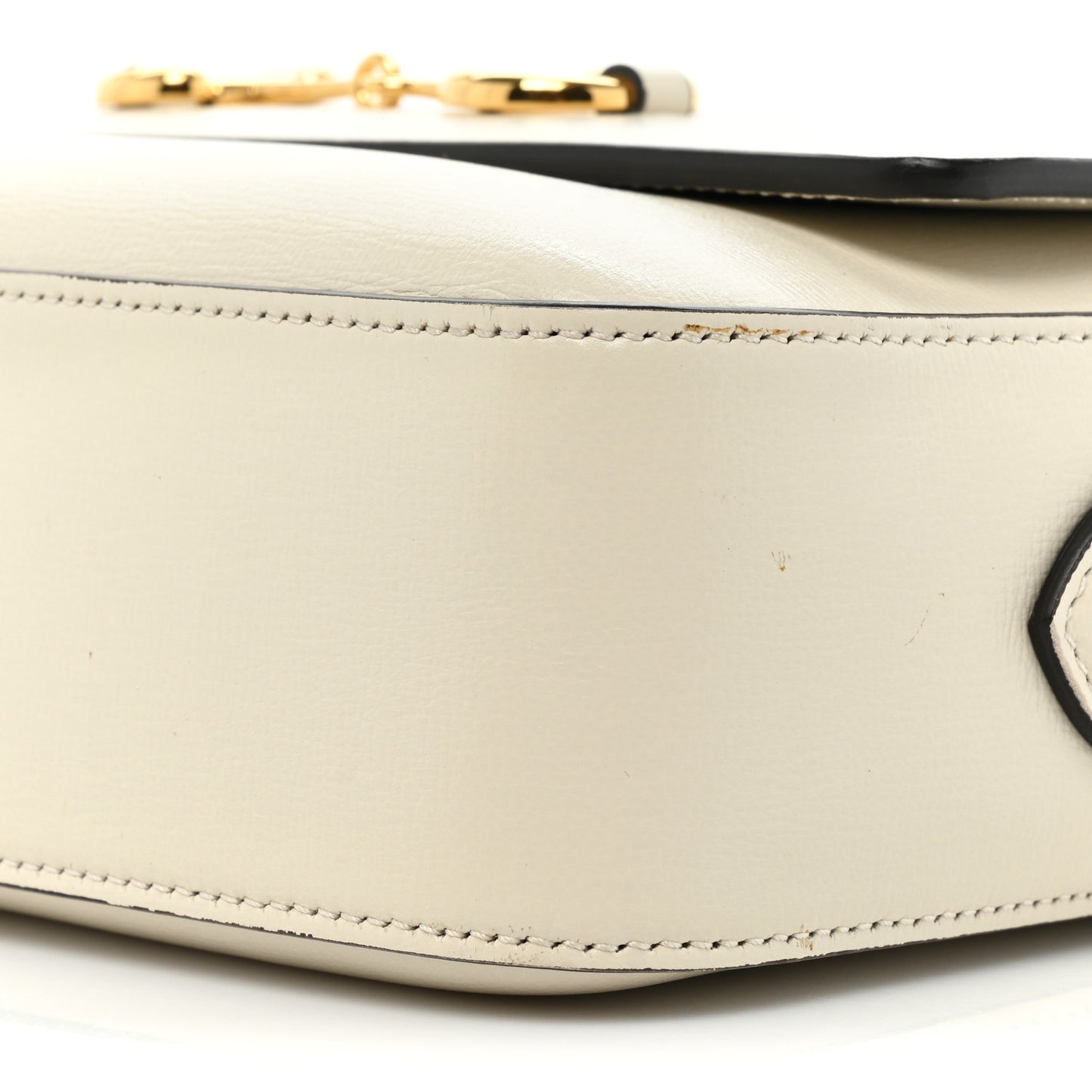 Azalea Calfskin Small Horsebit 1955 Shoulder Bag Mystic White
