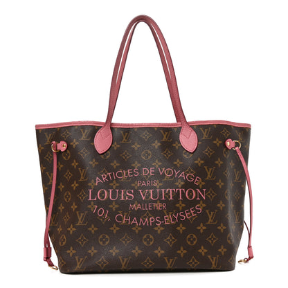 Louis Vuitton Monogram Articles de Voyage Ikat Neverfull MM Rose Velours 1 of 9