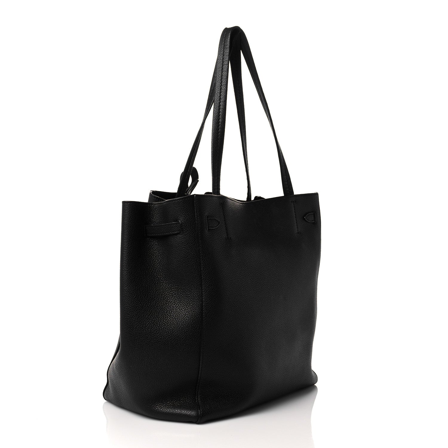 Celine Soft Grained Calfskin Small Belt Cabas Phantom Black 3 of 10