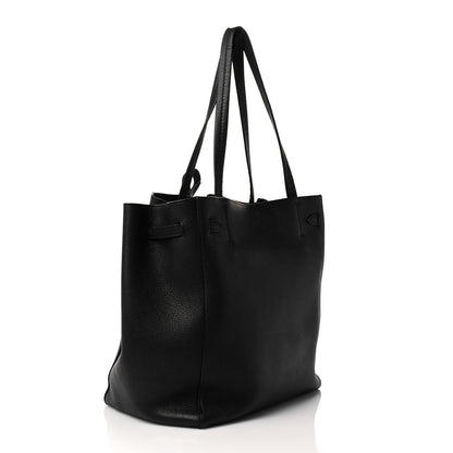 Celine Soft Grained Calfskin Small Belt Cabas Phantom Black 3 of 10