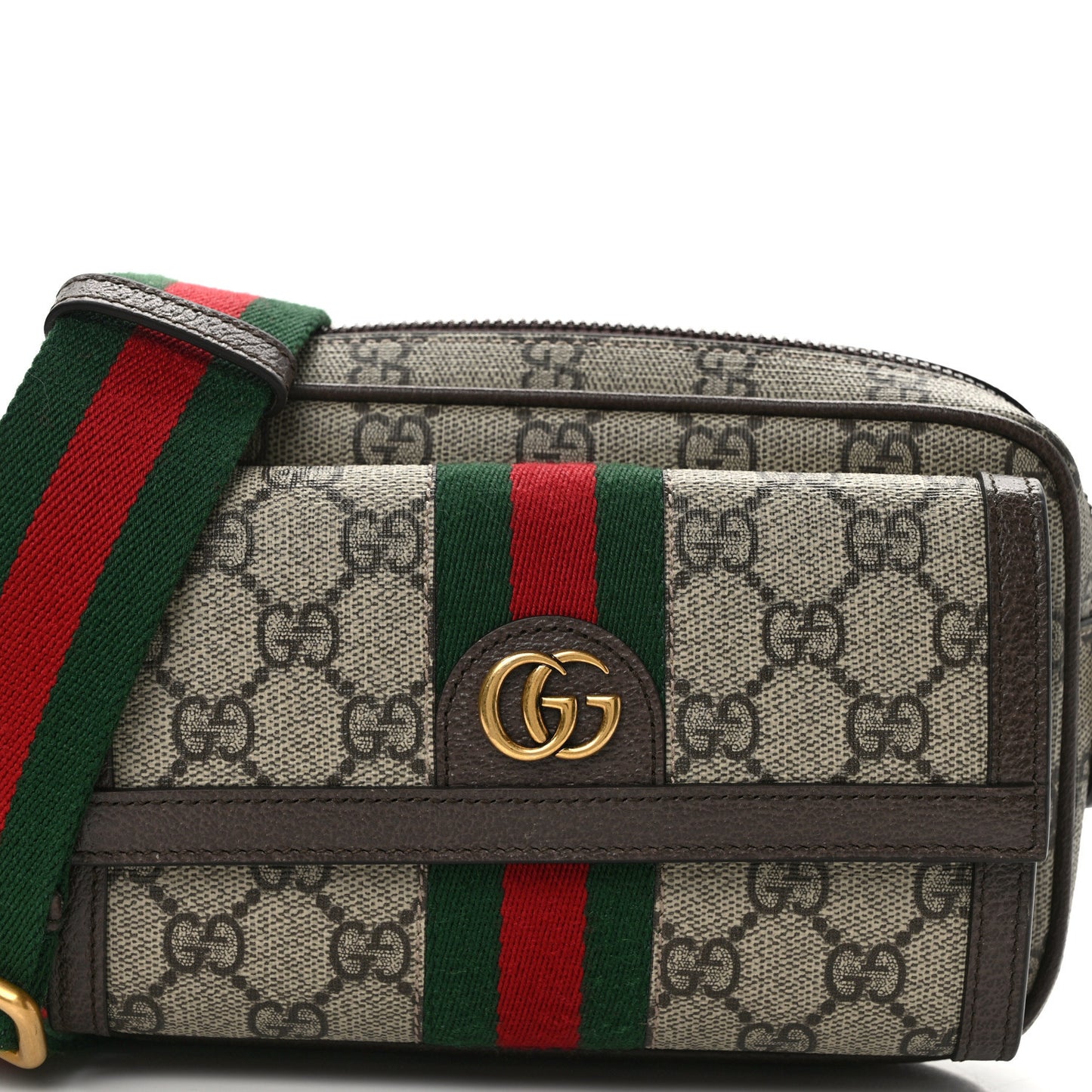 GG Supreme Monogram Web Mini Ophidia Bag Beige Ebony