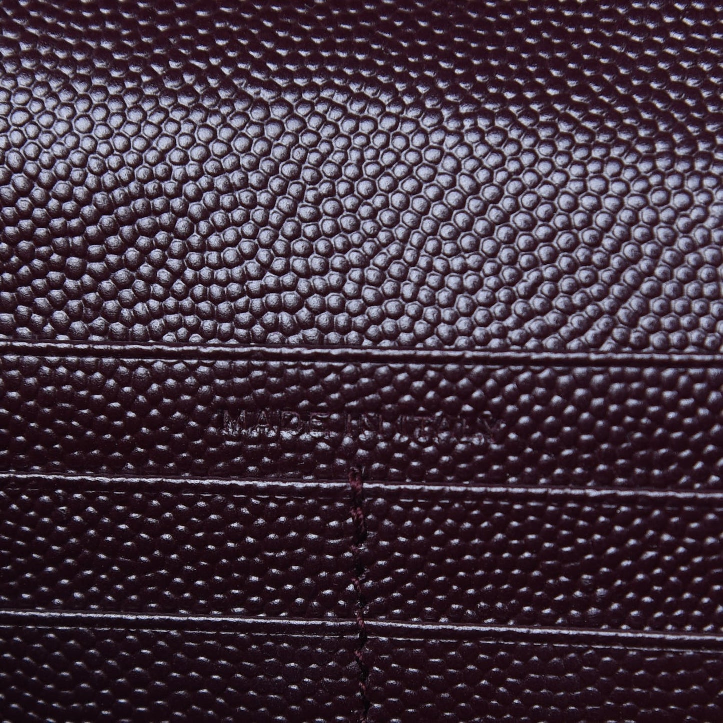 Grain De Poudre Matelasse Chevron Monogram Chain Wallet Palissandre