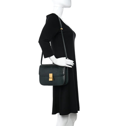 Celine Lizard Medium Classic Box Flap Bag Dark Green 2 of 11