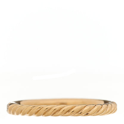 David Yurman 18K Rose Gold Diamond 2mm Cable Collectibles Band Ring 47 4 3 of 4