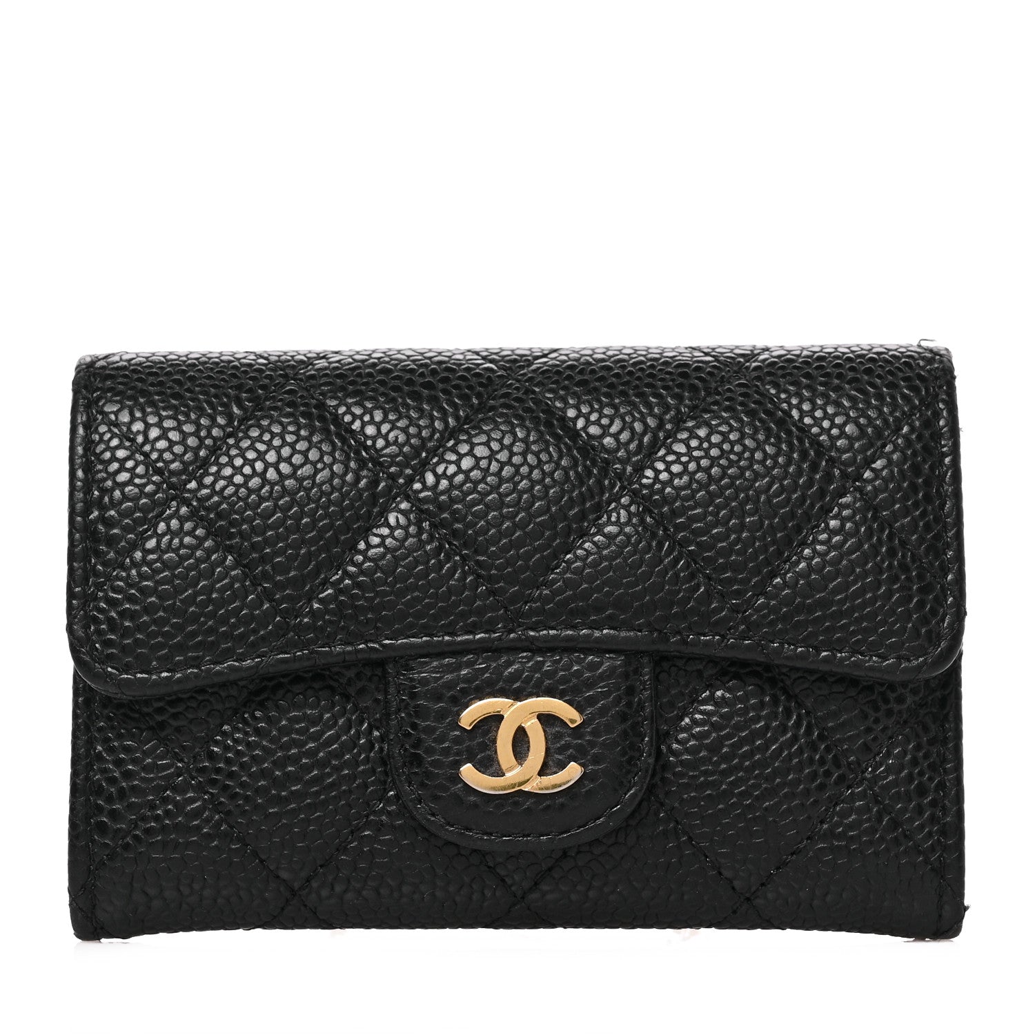 Chanel Caviar Quilted Flap Card Holder Black 1 of 7