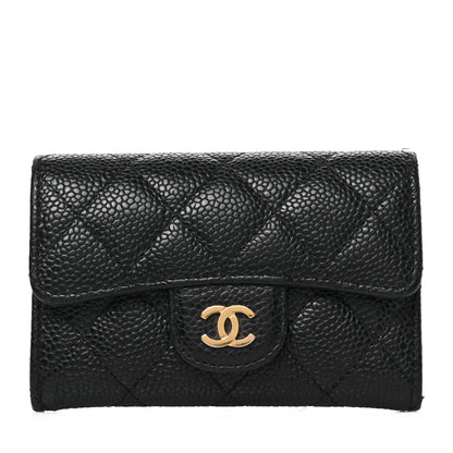 Chanel Caviar Quilted Flap Card Holder Black 1 of 7