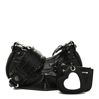 Balenciaga Agneau Arena Le Cagole Shoulder Bag XS Black 1 of 12