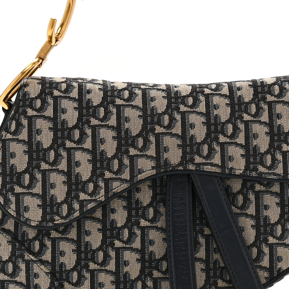 Christian Dior Oblique Saddle Bag Blue 8 of 10