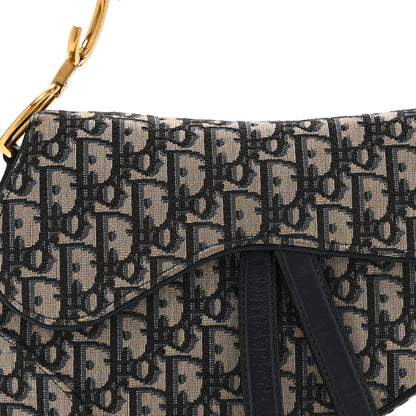 Christian Dior Oblique Saddle Bag Blue 8 of 10