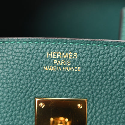 Hermes Togo BIRKIN 35 Malachite 6 of 10
