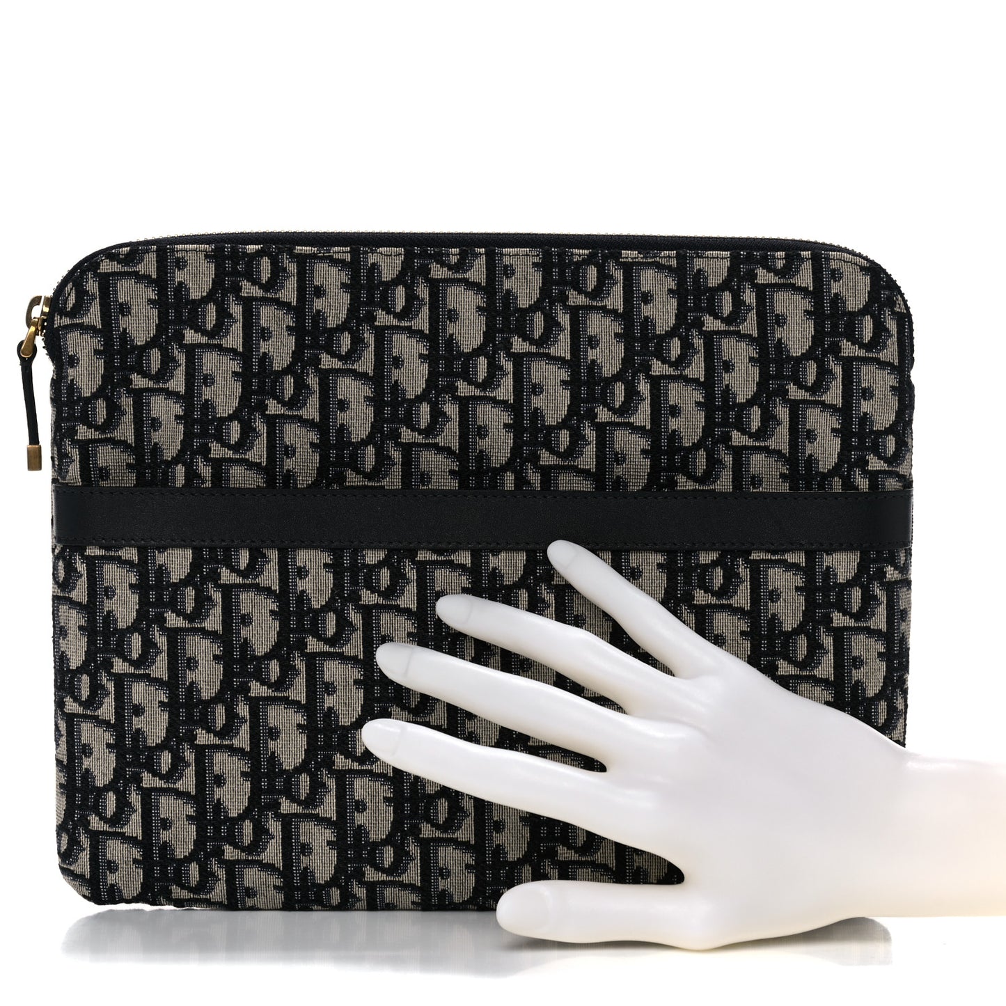 Oblique Pouch Clutch Blue