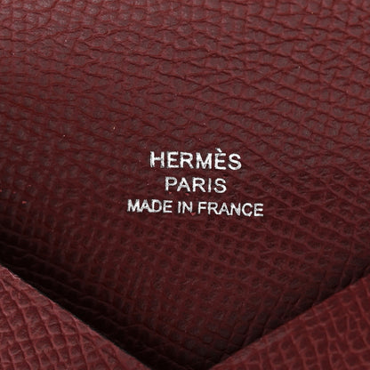 Hermes Epsom Calvi Card Case Rouge H 6 of 9