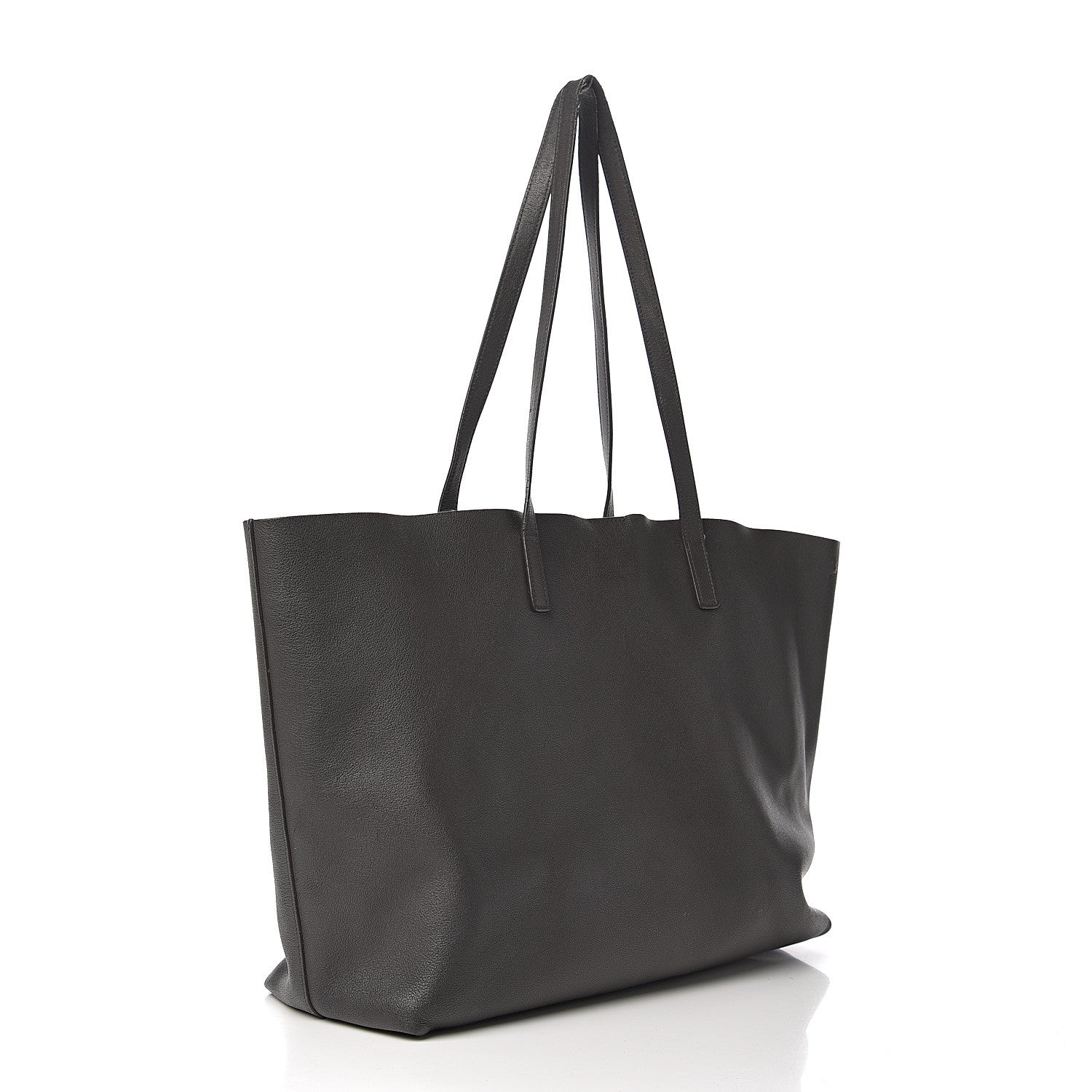 Saint Laurent Calfskin Large Shopping Tote Dark Grey 2 of 18
