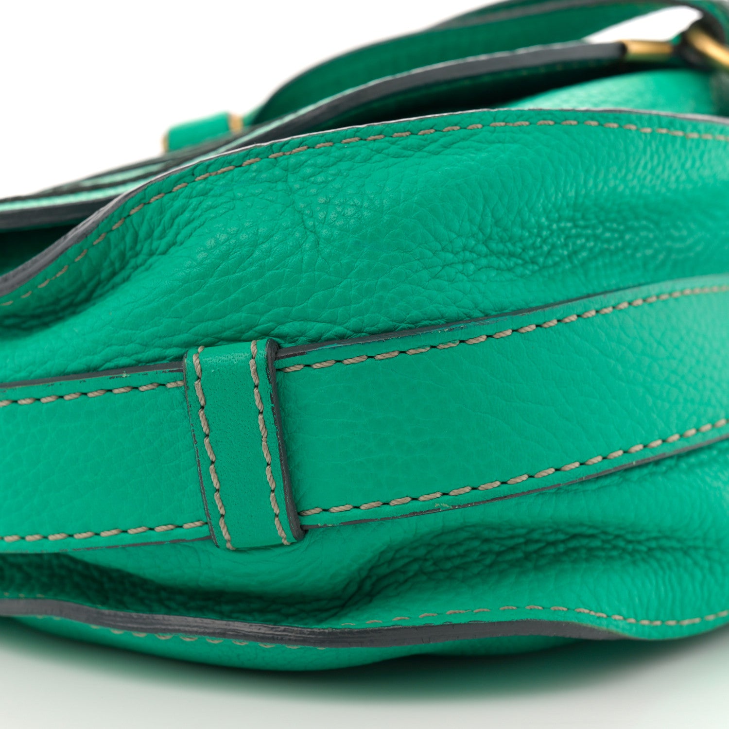 Chloe Grained Calfskin Medium Marcie Saddle Bag Jade 8 of 15