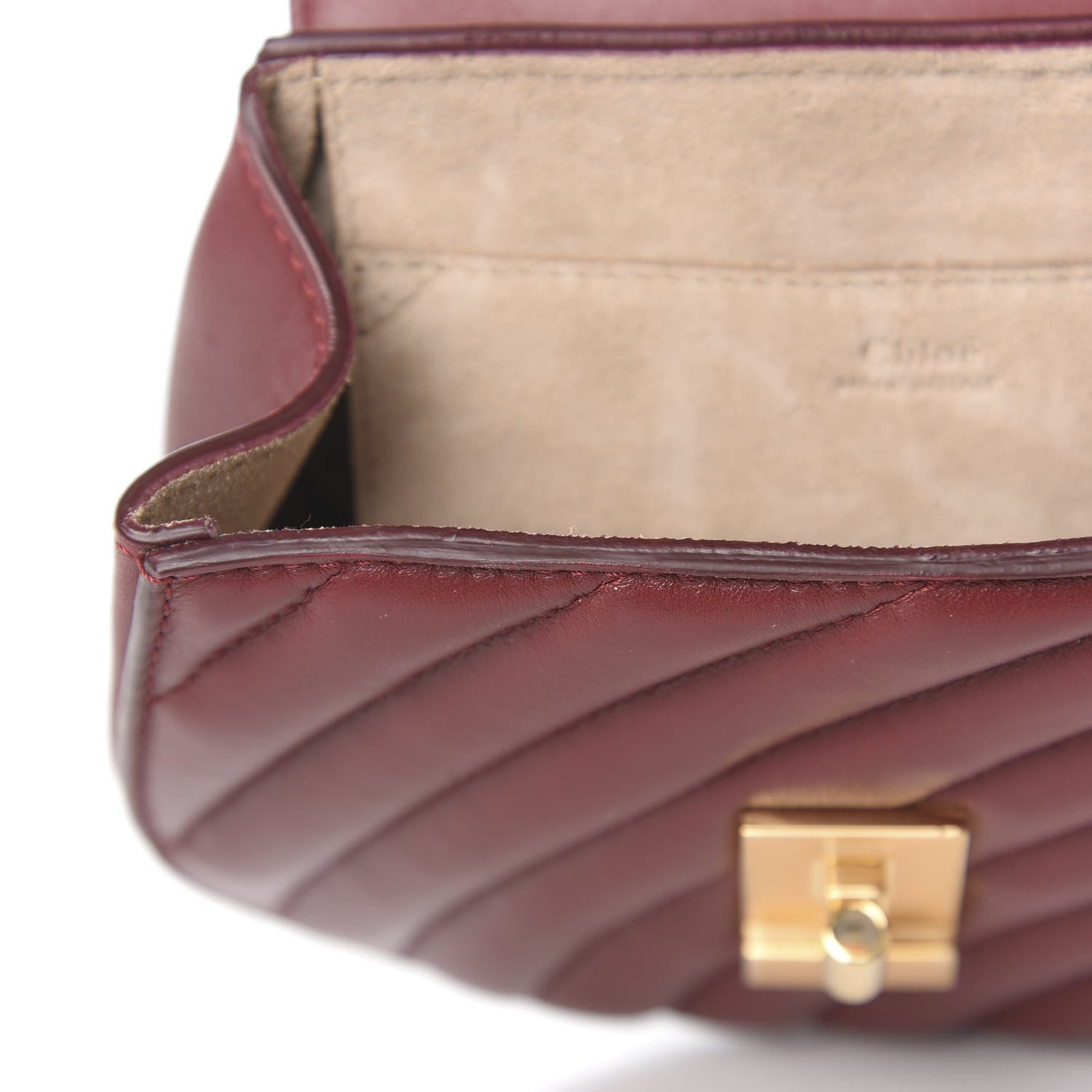 Chloe Calfskin Quilted Mini Drew Bijou Shoulder Bag Plum Purple 8 of 11