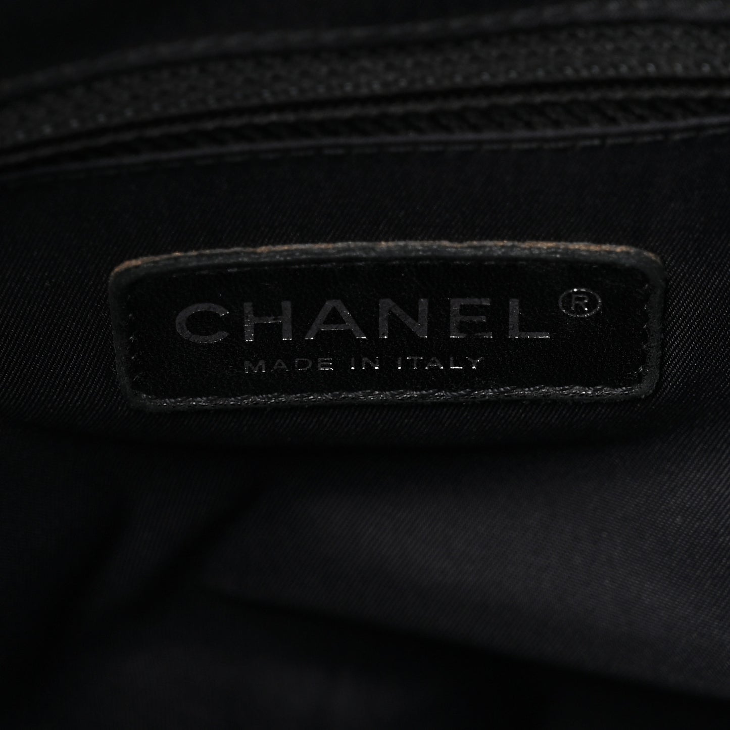 Coated Canvas Quilted Large Paris Biarritz Tote Black