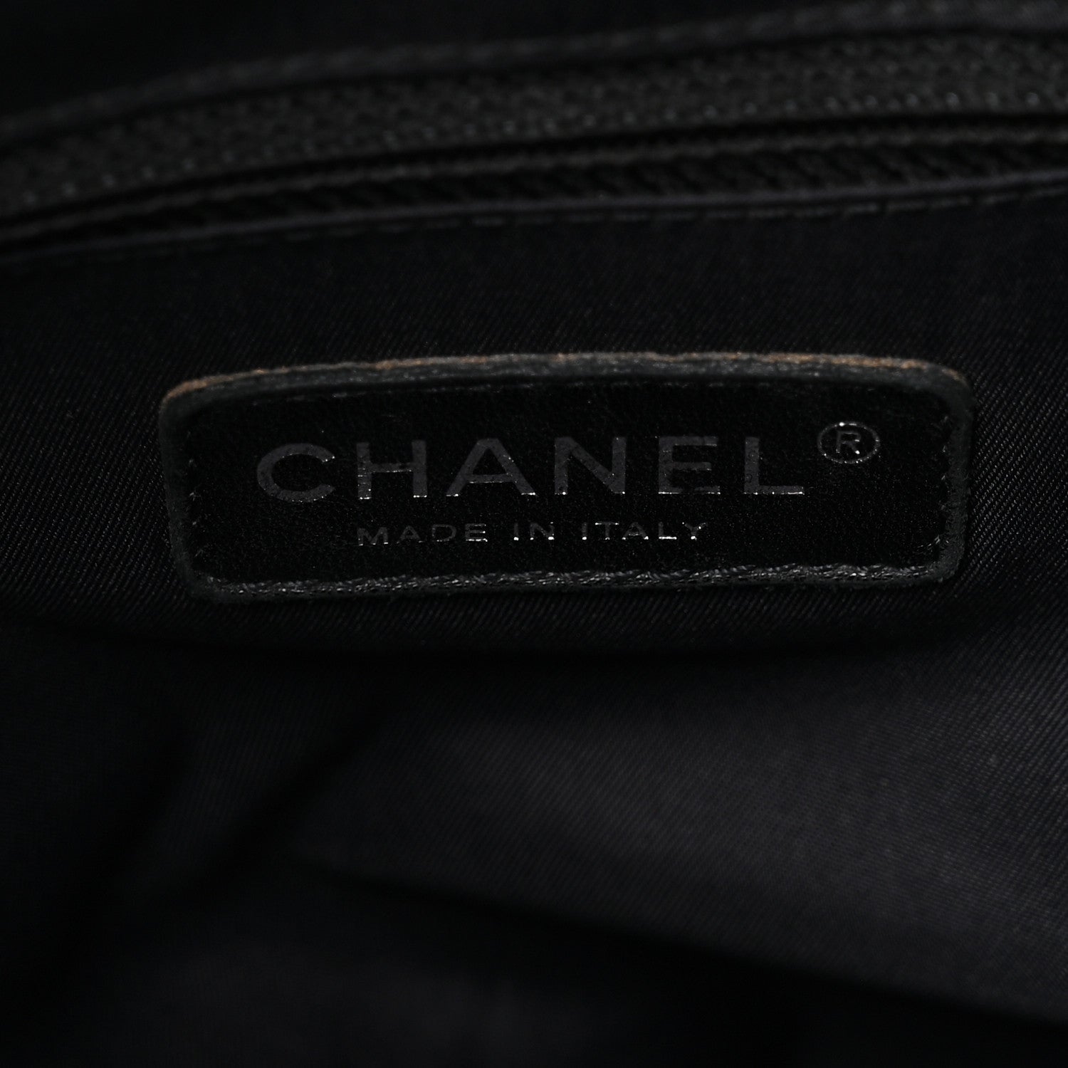 Chanel Coated Canvas Quilted Large Paris Biarritz Tote Black 7 of 14