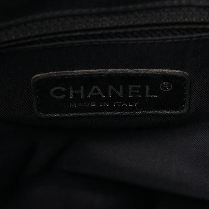 Chanel Coated Canvas Quilted Large Paris Biarritz Tote Black 7 of 14
