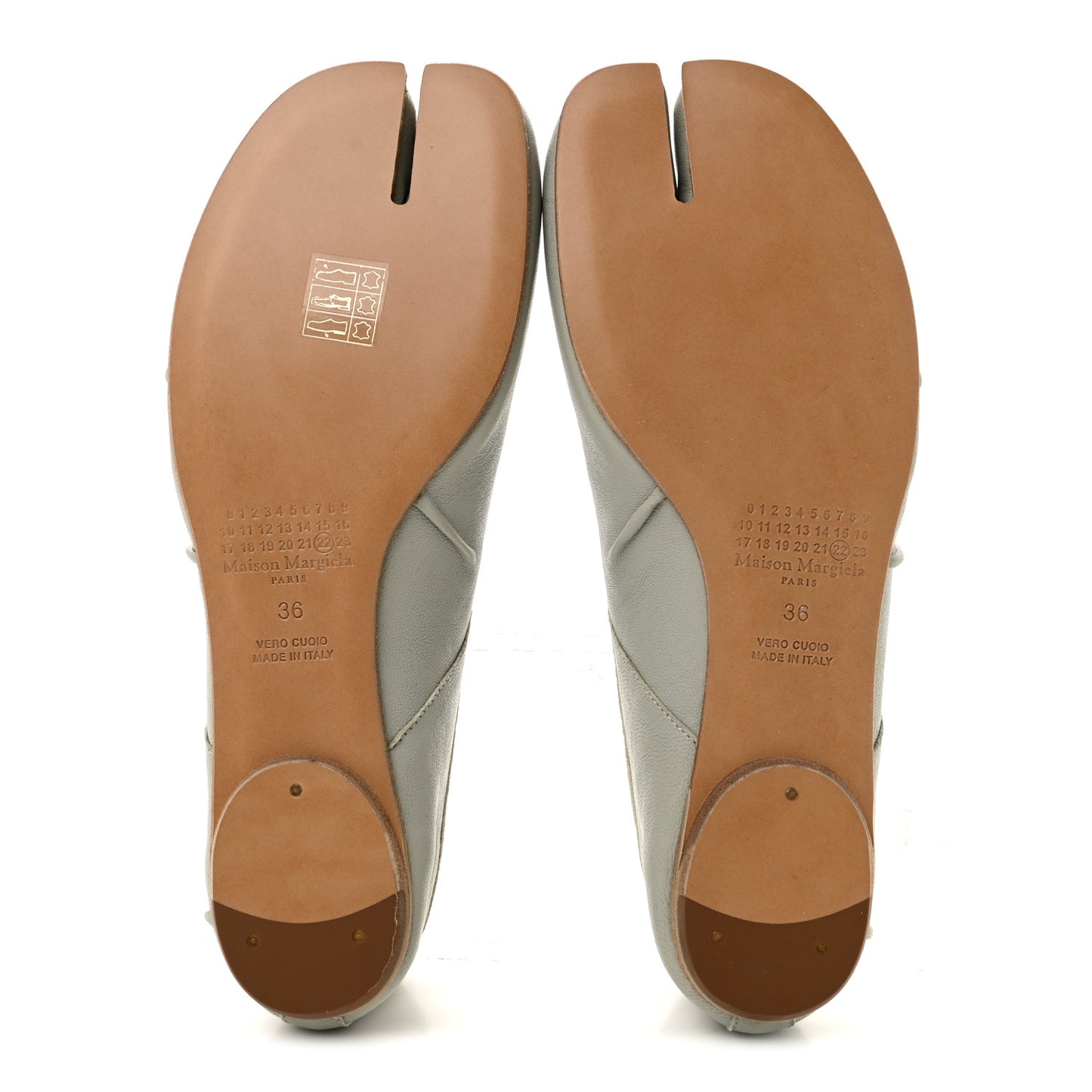 Ovine Tabi Ballet Flats 36 Alabaster