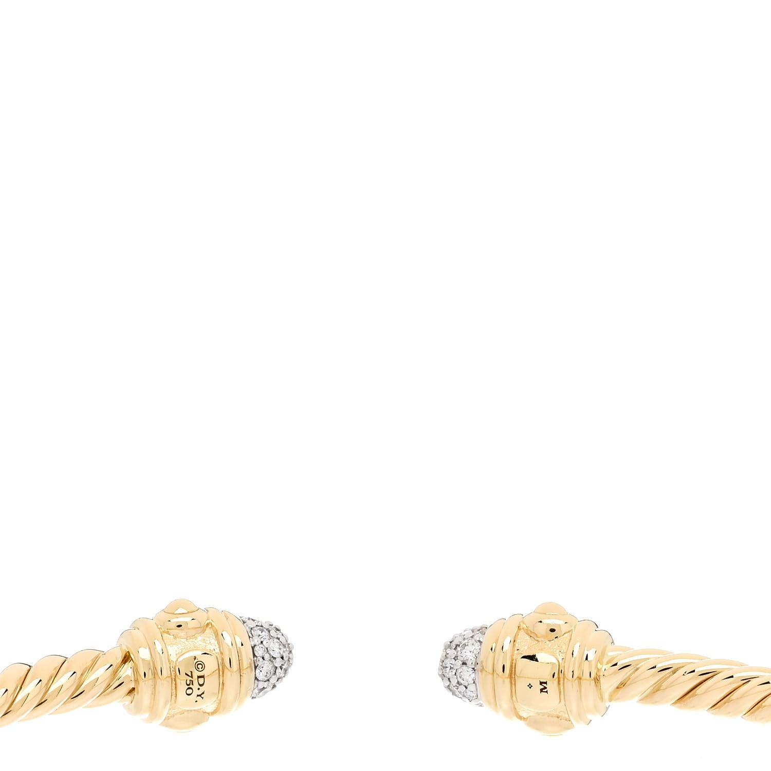 David Yurman 18K Yellow Gold Diamond Renaissance Bracelet 3 of 4