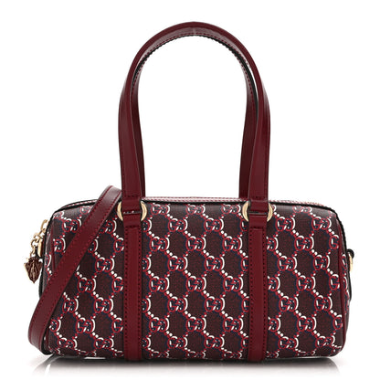 Gucci GG Shadow Monogram Ophidia Top Handle Bowler Bag  Rosso Ancora Red 1 of 10