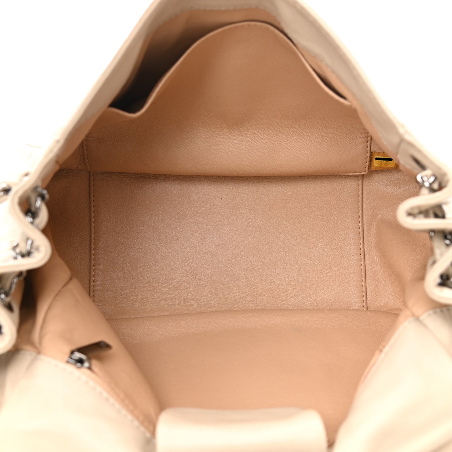 Smooth Calfskin Luxe Ligne Flap Light Beige