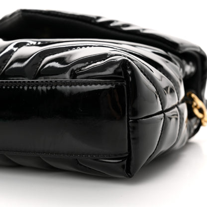Saint Laurent Patent Y Quilted Monogram Toy Loulou Crossbody Bag Black 10 of 18