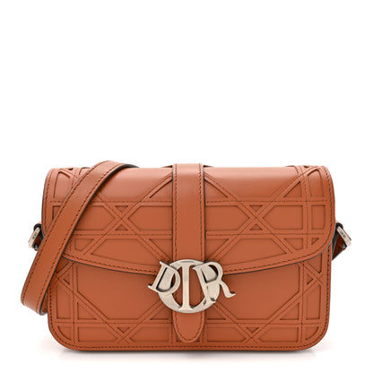 Christian Dior Calfskin Cosmo Laser Cut Cannage Mini Dior Charm Bag Cognac 1 of 9