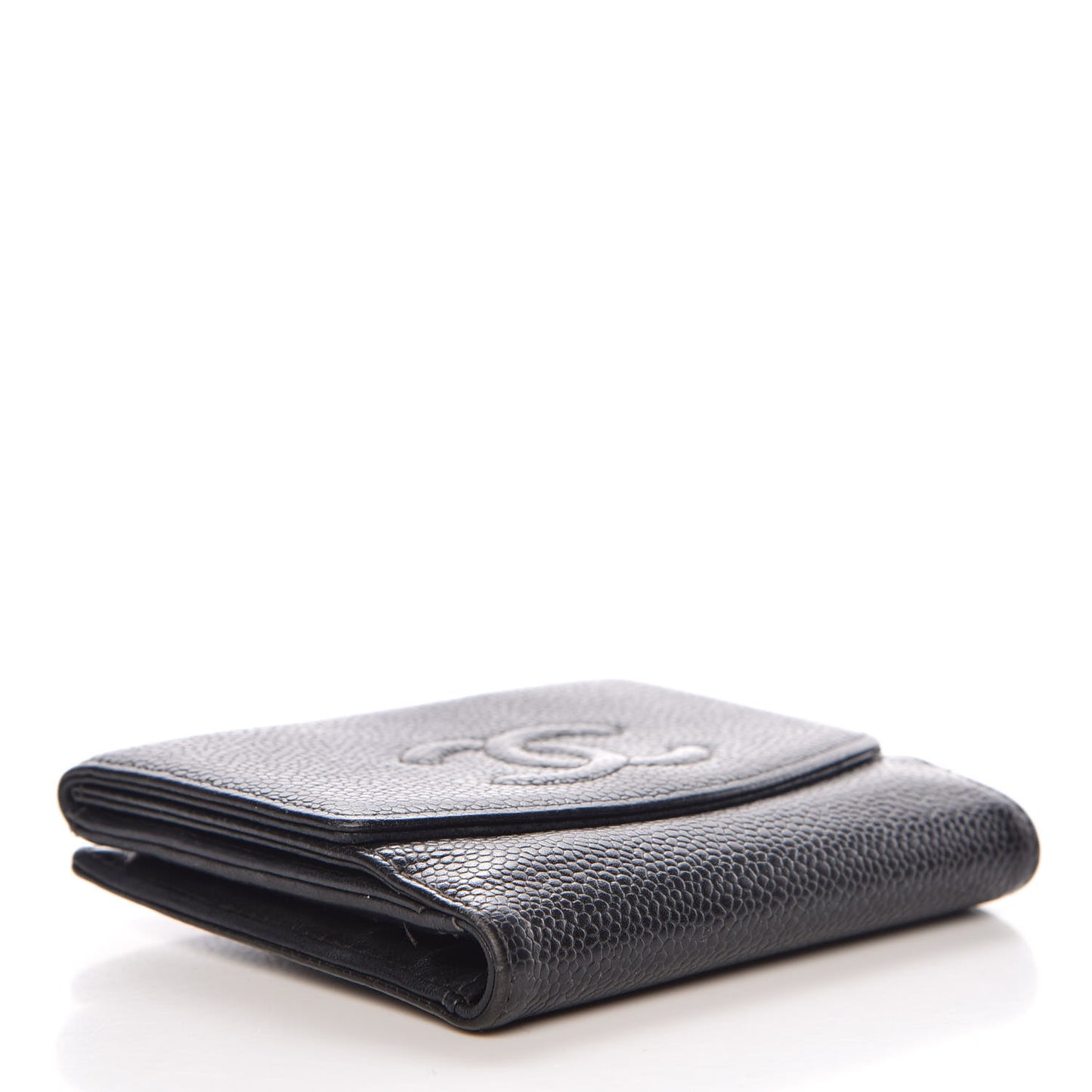 Caviar Timeless CC Compact French Wallet Black