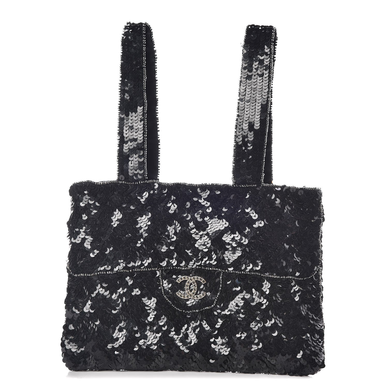 Chanel Sequin CC Evening Bag Black 1 of 12