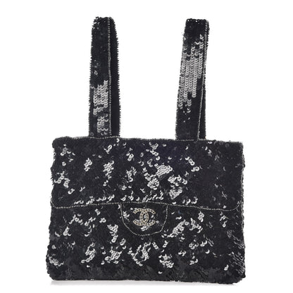 Chanel Sequin CC Evening Bag Black 1 of 12