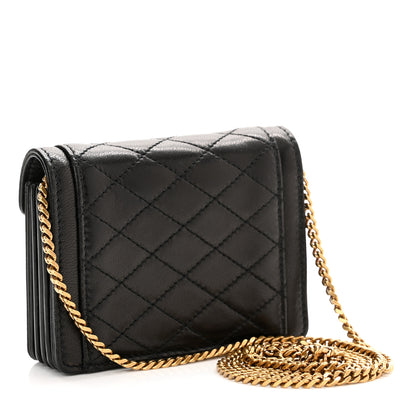 Saint Laurent Lambskin Quilted Micro Gaby Bag Black 2 of 11