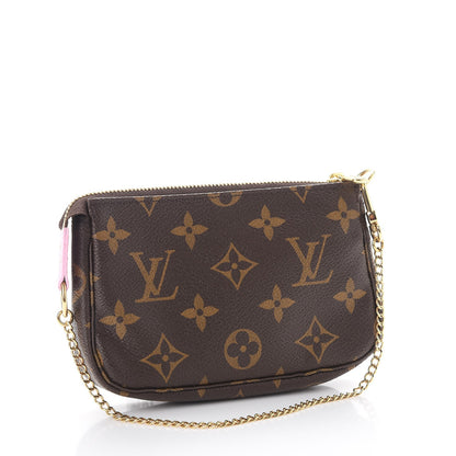 Louis Vuitton Monogram 2016 Christmas Animation Mini Pochette Accessories Rose Ballerine 3 of 7