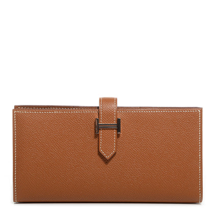 Hermes Epsom Bearn Gusset Wallet Gold 1 of 10