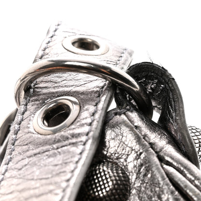 Balenciaga Metallic Agneau Arena Le Cagole Shoulder Bag XS Silver 14 of 16